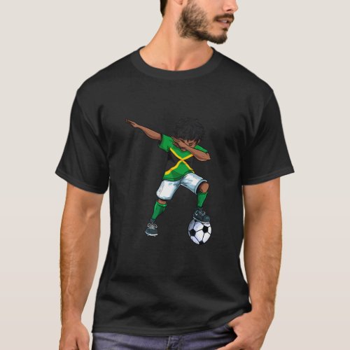 Dabbing Soccer Jamaica Jamaican Football For  T_Shirt