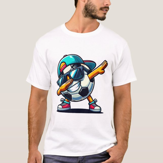 Dabbing Soccer Ll Player  T-Shirt (Front)