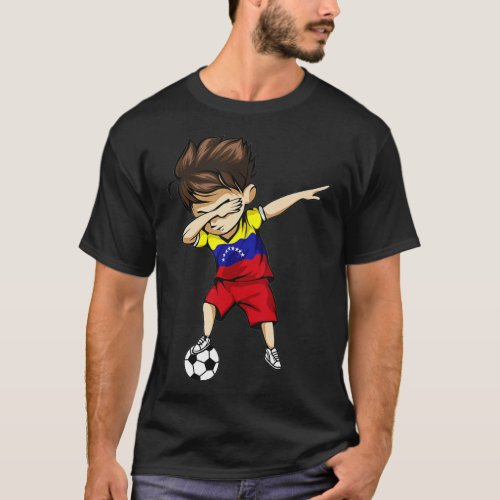 Dabbing Soccer Venezuela Jersey   Venezuelan Footb T_Shirt