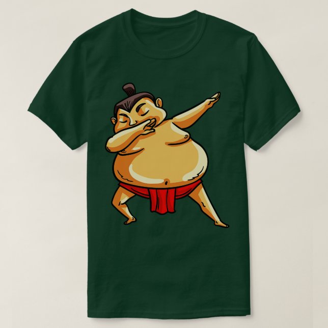 Dabbing Sumo Wrestler Sumo  T-Shirt (Design Front)