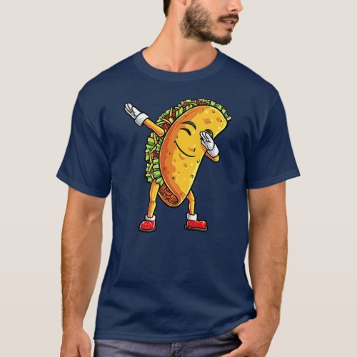 Dabbing Taco Cinco De Mayo Funny Boys Men Mexican T_Shirt