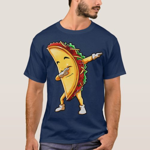 Dabbing Taco Cinco de Mayo Funny Kids Boys Mexican T_Shirt