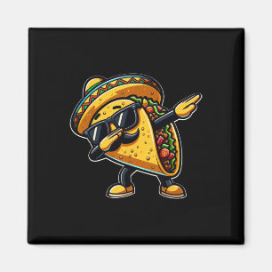 Dabbing Taco Cinco De Mayo Funny Mexican Fathers D Magnet