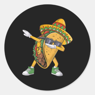 Dabbing Taco Cinco De Mayo Funny Mexican Food Dab Classic Round Sticker