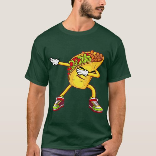 Dabbing Taco Cinco De Mayo Funny Mexican Food Dab  T_Shirt