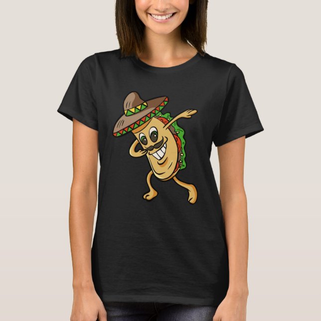 Dabbing Taco CinCo de Mayo Mexican Food  Boys Men  T-Shirt (Front)