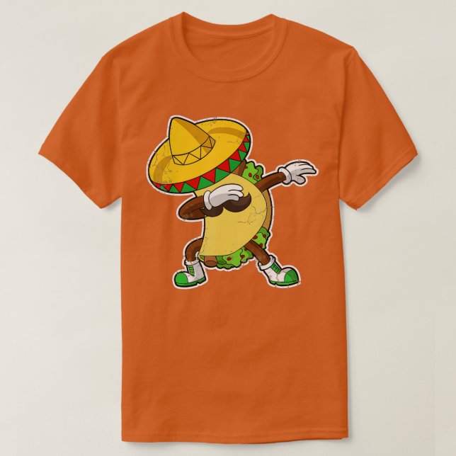 Dabbing Taco Cinco De Mayo Mexico Latino Mexican F T-Shirt (Design Front)
