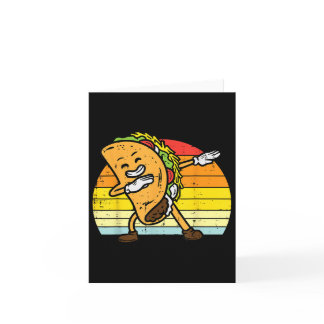 Dabbing Taco Dab Retro Cinco De Mayo Men Boys Yout Card