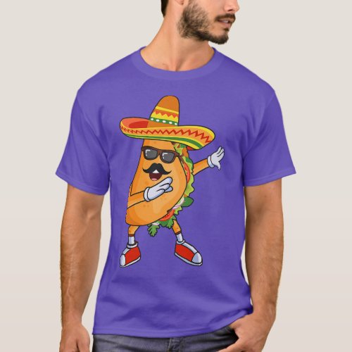 Dabbing Taco Funny Cinco de Mayo Mexican party  vi T_Shirt