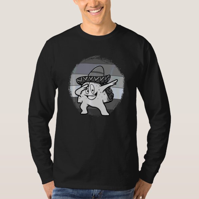 Dabbing Taco Funny Mexican For Men Women Cinco De  T-Shirt (Front)