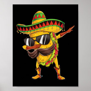 Dabbing Taco T Shirt Cinco De Mayo Kids Boys Men W Poster