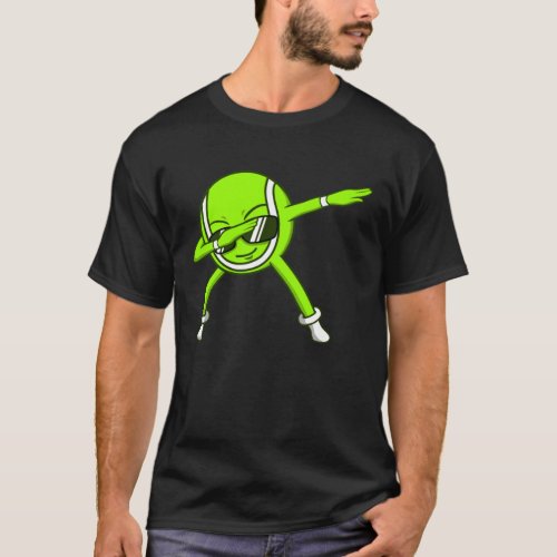 Dabbing Tennis Ball Sports Lover Player Coach T_Shirt