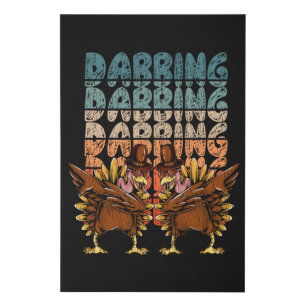 Dabbing Thanksgiving Funny Dab Turkey Kids Gift Faux Canvas Print