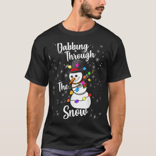 Dabbing Through Ts Snow Christmas Celebration Tee 