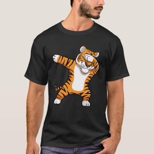 Dabbing Tiger Football Mascot     Classic T_Shirt