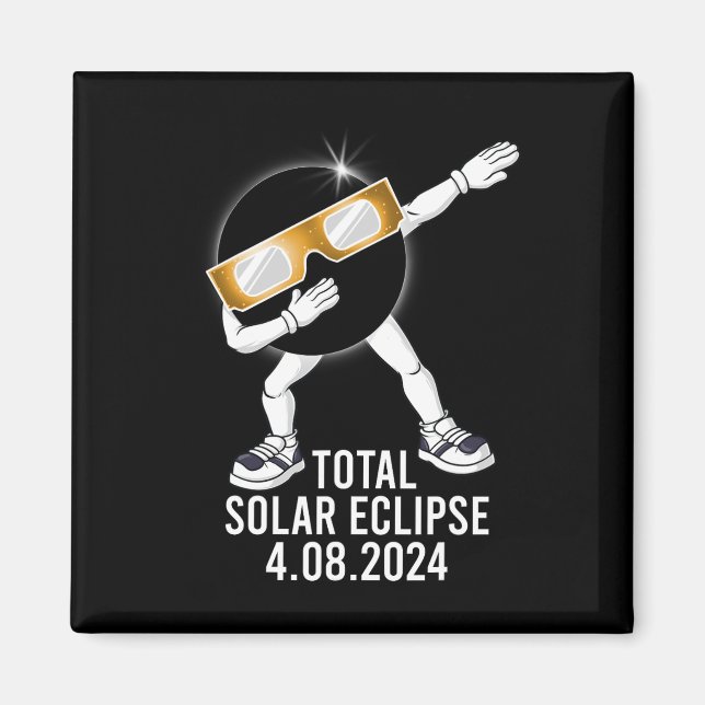 Dabbing Total Solar Eclipse 04.08.2024 Fun Dab Boy Magnet (Front)