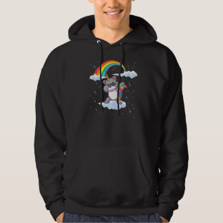 Dabbing Trash Panda Rainbow Raccoonicorn Unicorn R Hoodie