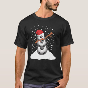 Dabbing Trough The Snow Soccer Ball Snowman For Sa T-Shirt