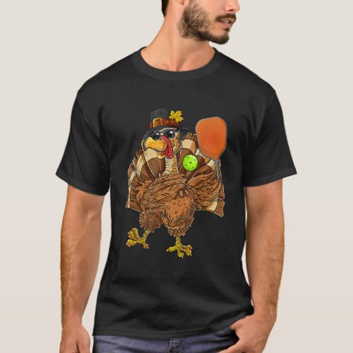 Dabbing Turkey Pickleball Thanksgiving Gift Kids B T_Shirt