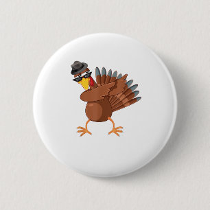 Dabbing Turkey Shirt Thanksgiving Boys Kids Men Tu Button