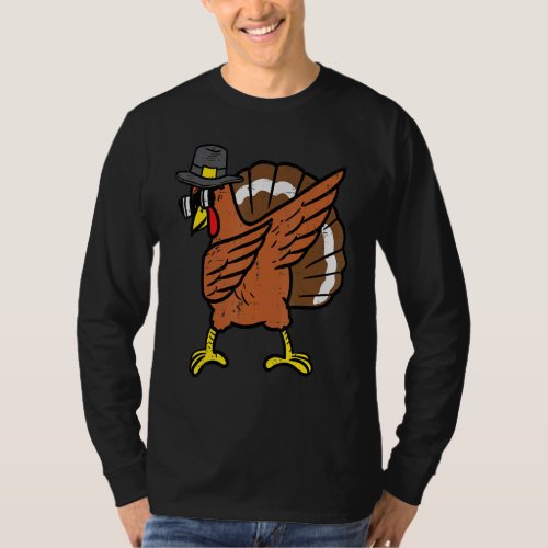 Dabbing Turkey Thanksgiving Dab Dance Boys Girls K T_Shirt