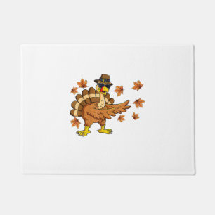 Dabbing Turkey Thanksgiving Day Gifts Pilgrim Boys Doormat