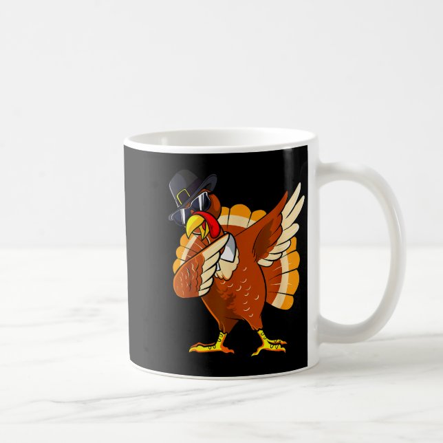 Dabbing Turkey Thanksgiving Day Lgrim Boys Kids Me Coffee Mug (Right)