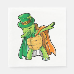 Dabbing Turtle St Patricks Day Boys Leprechaun Napkins