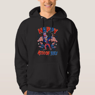 Dabbing Uncle Sam 4th Of July Boys Men American Us Hoodie