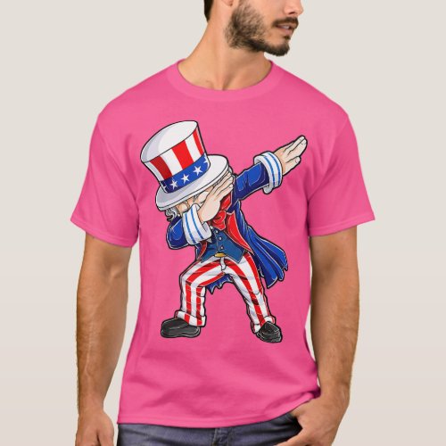 Dabbing Uncle Sam  4th of July Kids Boys Men Gifts T_Shirt