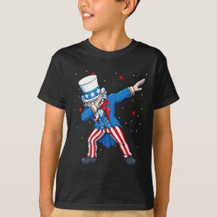 Dabbing Uncle Sam 4th of July Kids Boys Men T-Shirt
