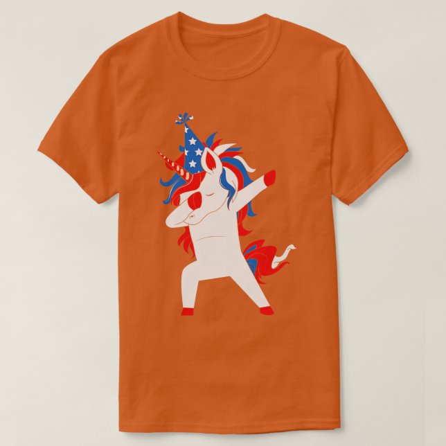 Dabbing Uncle Sam  4th of July T-Shirt (Design Front)