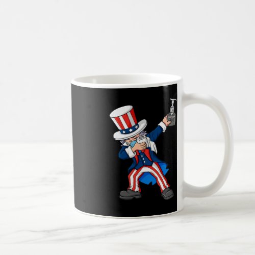 Dabbing Uncle Sam In A Mask 4th Of July Dab Fun Bo Coffee Mug