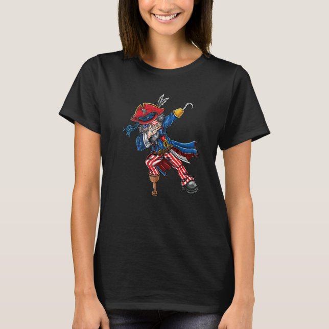 Dabbing Uncle Sam Pirate Vintage T-Shirt (Front)