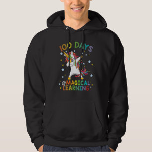 Dabbing Unicorn 100 Days of Magical Learning 100th Hoodie