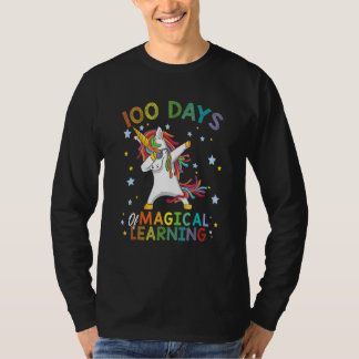 Dabbing Unicorn 100 Days of Magical Learning 100th T-Shirt