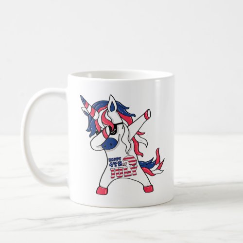 Dabbing Unicorn 4th of July  I Independence Day   Coffee Mug