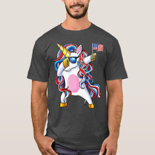 Dabbing Unicorn American Dab Unicorn 4th of July G T-Shirt