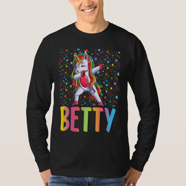 Dabbing Unicorn Betty T-Shirt (Front)