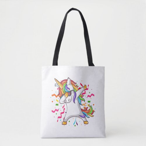 Dabbing Unicorn Birthday Shirt Girls Cute Unicorn  Tote Bag