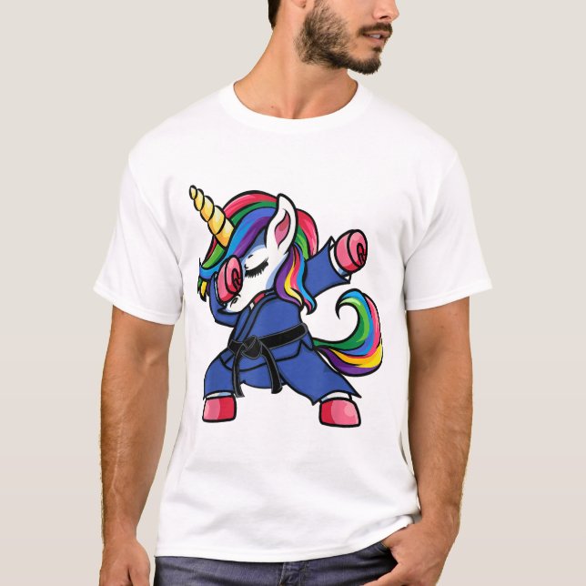 Dabbing Unicorn Brazilian Jiu Jitsu Mom Tee BJJ Wo (Front)