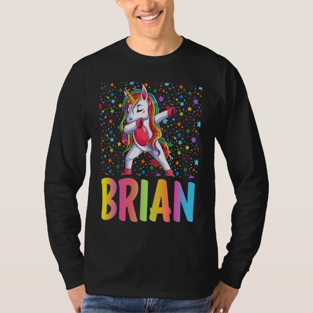 Dabbing Unicorn Brian T-Shirt (Front)