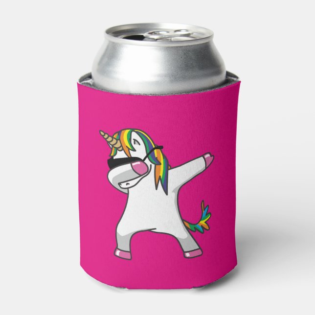 Dabbing Unicorn Can Cooler (Can Front)