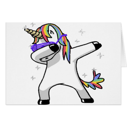 Dabbing Unicorn Cards (Front Horizontal)