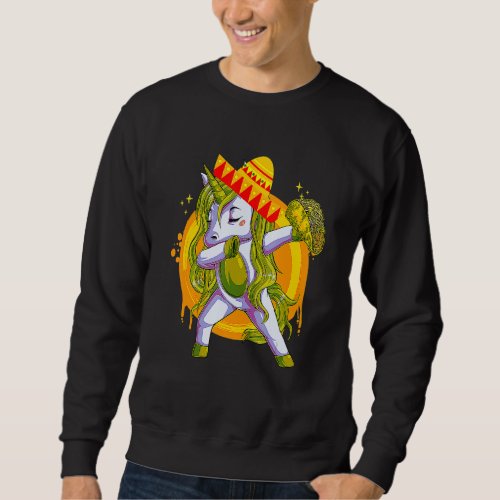 Dabbing Unicorn Cinco De Mayo Taco Unicorn Mexican Sweatshirt