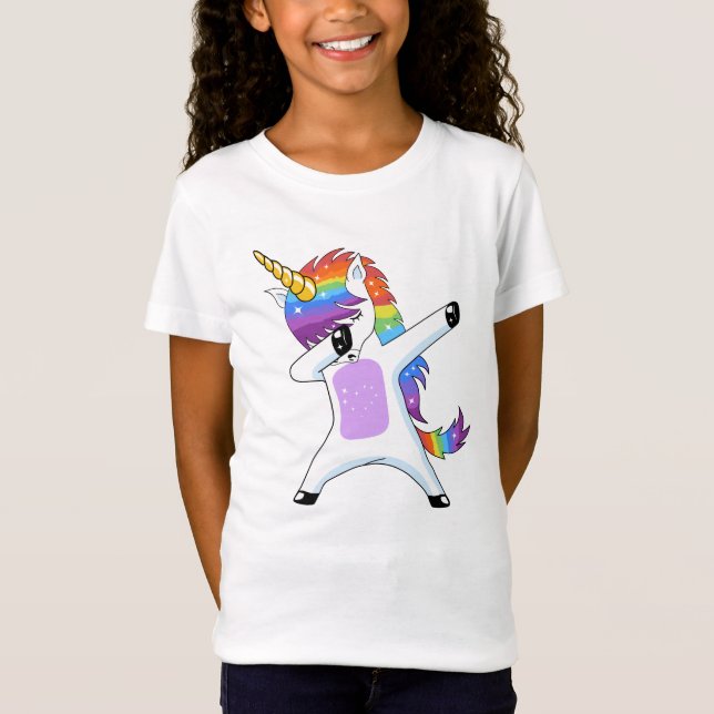 Dabbing Unicorn - Dancing Rainbow Unicorn Gifts T-Shirt (Front)