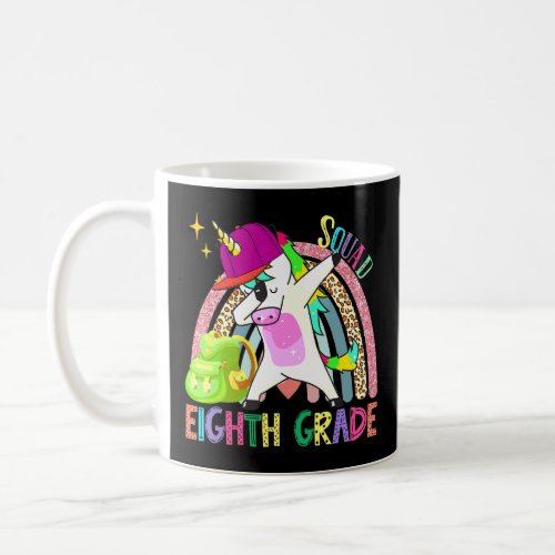 Dabbing Unicorn Eighth Grade 8th Grade Rainbow Tea Coffee Mug