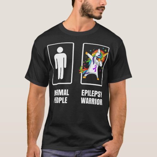 Dabbing Unicorn Epilepsy Warrior Survivor Get T_Shirt