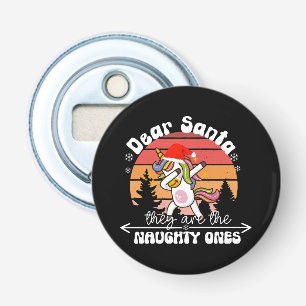 Dabbing Unicorn Funny Christmas Bottle Opener