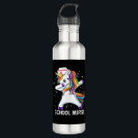 Dabbing Unicorn Funny School Nurse Gift T-Shirt Stainless Steel Water Bottle<br><div class="desc">Dabbing Unicorn Funny School Nurse Gift T-Shirt</div>